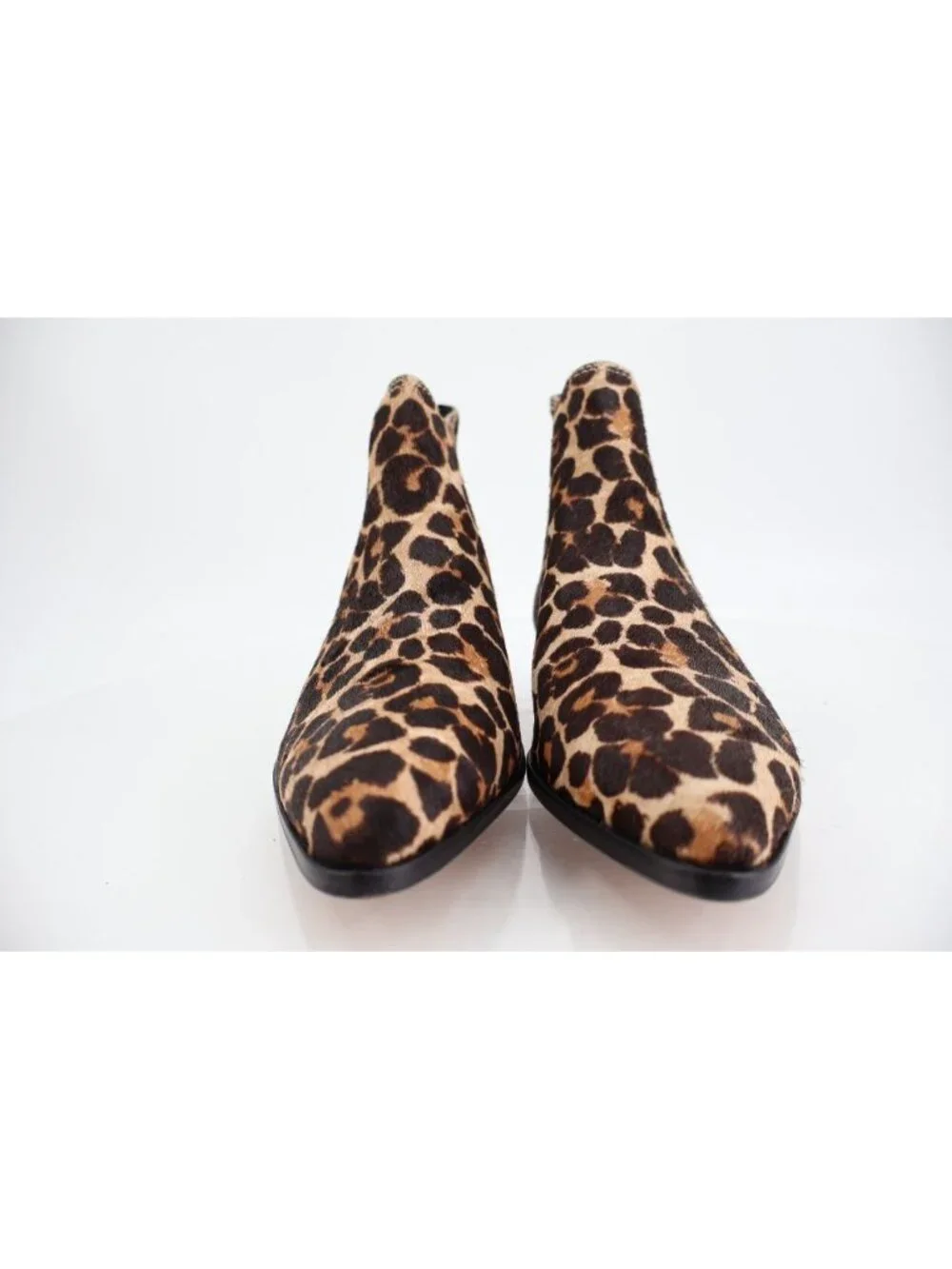 Rebecca Minkoff Booties Womens Size 6 Calf Hair Leopard Ankle Boot Pointed Toe